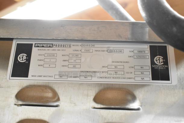 Piper Products DO-6-S-240 Stainless Steel Commercial Electric Powered Bakery Oven  on Commercial Casters. 120/240 Volts, 3 Phase. - Image 8 of 8