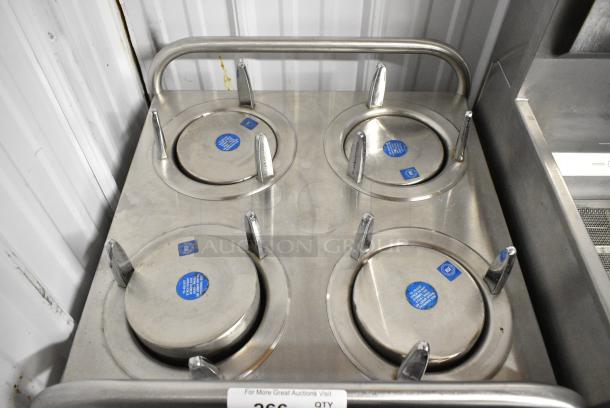 Shelleymatic Stainless Steel Commercial Floor Style 4 Well Plate Return on Commercial Casters. - Image 2 of 6