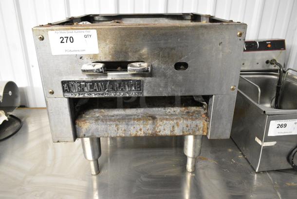 American Range Stainless Steel Countertop Gas Powered Single Burner Stock Pot Range. Missing Grate. - Image 1 of 6