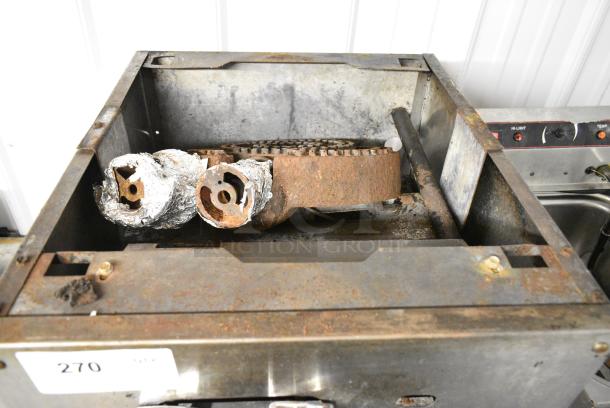 American Range Stainless Steel Countertop Gas Powered Single Burner Stock Pot Range. Missing Grate. - Image 4 of 6