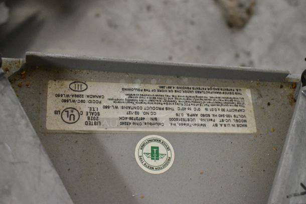 2 Mettler Toledo UC-ST Metal Countertop Scale. 2 Times Your Bid! Cannot Test Due To Missing Power Cord - Image 10 of 10