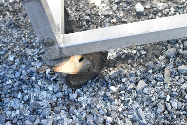 White Poly Ingredient Bin w/ Metal Commercial Cart on Commercial Casters. - Image 3 of 3