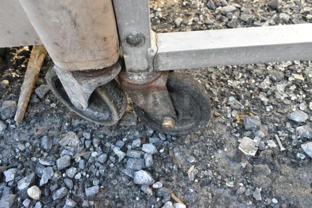 White Poly Ingredient Bin w/ Metal Commercial Cart on Commercial Casters. - Image 3 of 3