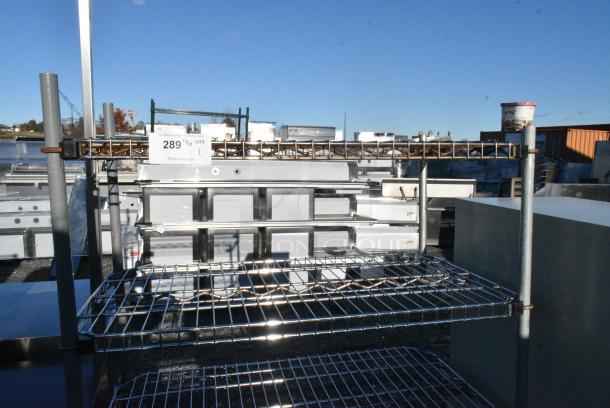 Chrome Finish 5 Tier Wire Shelving Unit. BUYER MUST DISMANTLE. PCI CANNOT DISMANTLE FOR SHIPPING. PLEASE CONSIDER FREIGHT CHARGES. - Image 4 of 4