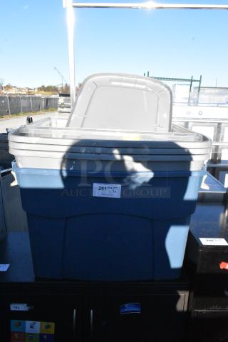 ALL ONE MONEY! Lot of 5 Poly Bins w/ 1 Lid.