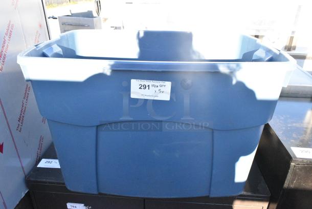 ALL ONE MONEY! Lot of 5 Poly Bins w/ 1 Lid. - Image 4 of 4