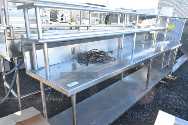 Stainless Steel Commercial Table w/ 2 Tier over Shelf and Under Shelf. - Image 1 of 5