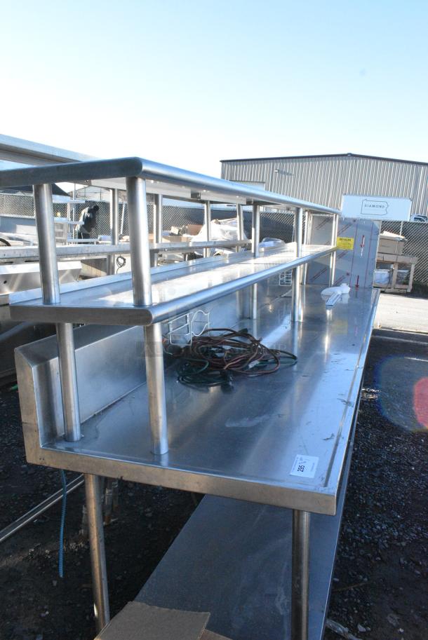 Stainless Steel Commercial Table w/ 2 Tier over Shelf and Under Shelf. - Image 2 of 5