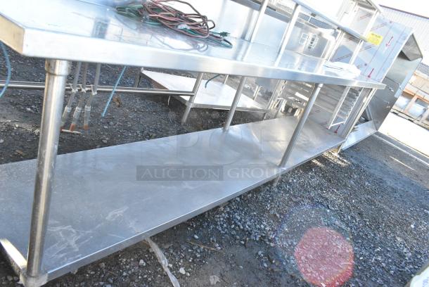 Stainless Steel Commercial Table w/ 2 Tier over Shelf and Under Shelf. - Image 3 of 5