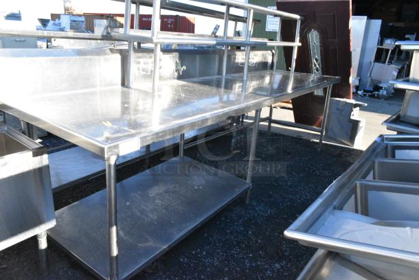 Stainless Steel Commercial Table w/ 2 Tier over Shelf and Under Shelf. - Image 2 of 6