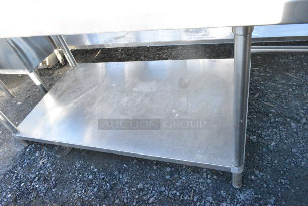 Stainless Steel Commercial Table w/ 2 Tier over Shelf and Under Shelf. - Image 5 of 6