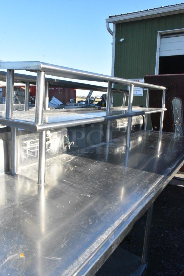 Stainless Steel Commercial Table w/ 2 Tier over Shelf and Under Shelf. - Image 6 of 6