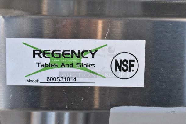 BRAND NEW SCRATCH AND DENT! Regency 600S31014 Stainless Steel 3 Bay Sink w/ Drains. Bay 14x12 - Image 7 of 11