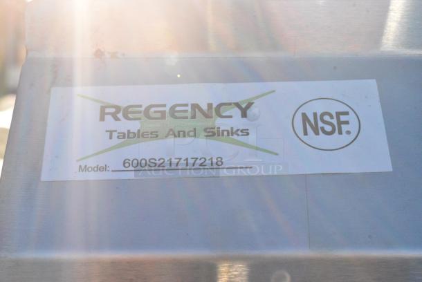 BRAND NEW SCRATCH AND DENT! Regency 600S21717218 Stainless Steel 3 Bay Sink w/ Dual Drain Boards. No Legs. - Image 6 of 6