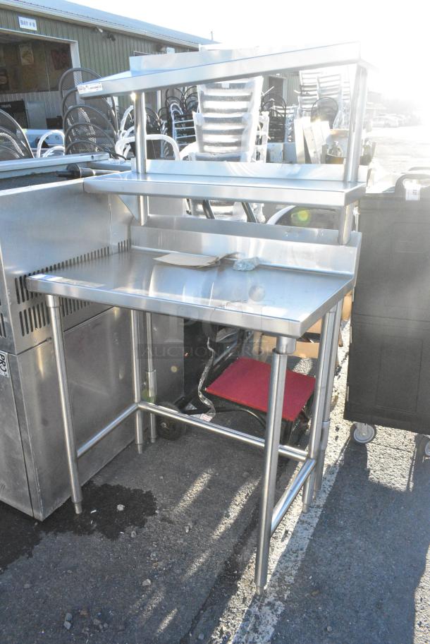 Stainless Steel Commercial Table w/ 2 Tier Over Shelf. - Image 1 of 4