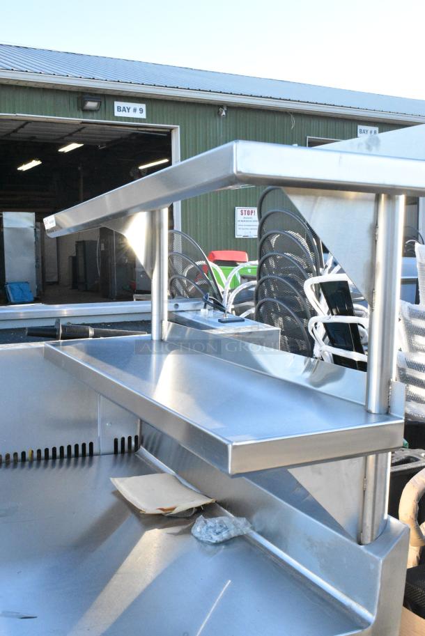 Stainless Steel Commercial Table w/ 2 Tier Over Shelf. - Image 3 of 4