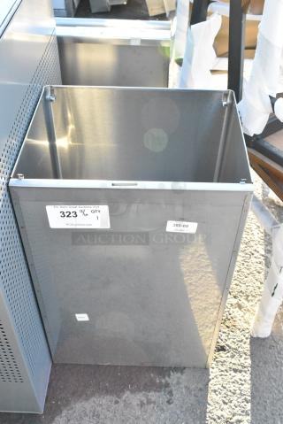 Gray Metal Trash Can Shell.