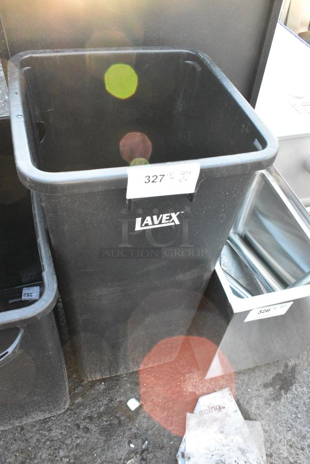 2 Various Black Poly Trash Can. 2 Times Your Bid! - Image 3 of 4