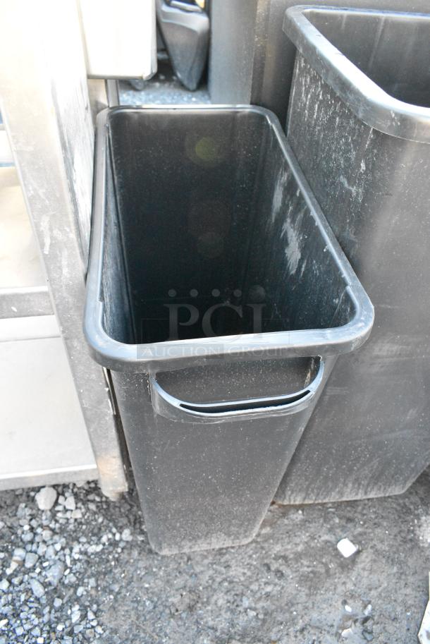 2 Various Black Poly Trash Can. 2 Times Your Bid! - Image 4 of 4