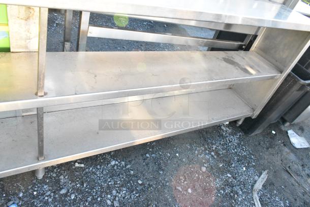 Stainless Steel Counter w/ 2 Under Shelves. - Image 3 of 4