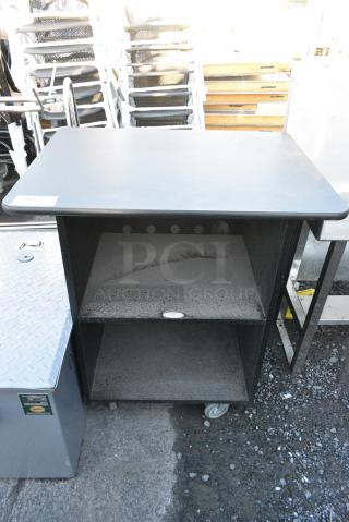 Counter w/ 2 Under Shelves on Commercial Casters.