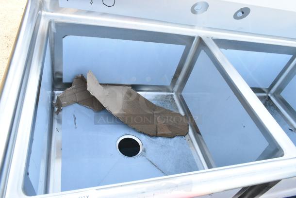 BRAND NEW SCRATCH AND DENT! Regency 600S32424 Stainless Steel 3 Bay Sink. No Legs. - Image 2 of 5