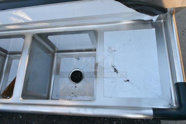 BRAND NEW SCRATCH AND DENT! Regency 600S31515215 Stainless Steel 3 Bay Sink w/ Dual Drain Boards. No Legs. - Image 2 of 5