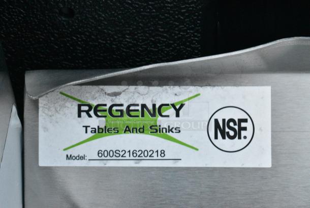 BRAND NEW SCRATCH AND DENT! Regency 600S21620218 Stainless Steel 2 Bay Sink w/ Dual Drain Boards. No Legs. - Image 4 of 4