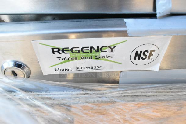 BRAND NEW SCRATCH AND DENT! Regency 600PHS30C Single Bowl Cold Water Portable Hand Sink Cart - Image 4 of 10