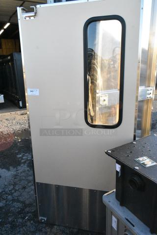 BRAND NEW SCRATCH AND DENT! Swinging Kitchen Door w/ Window.