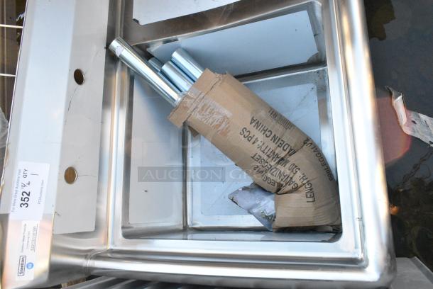 BRAND NEW SCRATCH AND DENT! Steelton 522CS11818R Stainless Steel Single Bay Sink w/ Right Side Drain Board. - Image 3 of 4