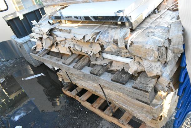 9 BRAND NEW SCRATCH AND DENT! Items Including 3 5898182 Units, Stainless Steel Under Shelf, Regency 600TS3060S 30" x 60" 16-Gauge 304 Stainless Steel Commercial Work Table with Undershelf, Steelton 522ETSG3072 30" x 72" 18 Gauge 430 Stainless Steel Work Table with Undershelf. 9 Times Your Bid! - Image 1 of 7