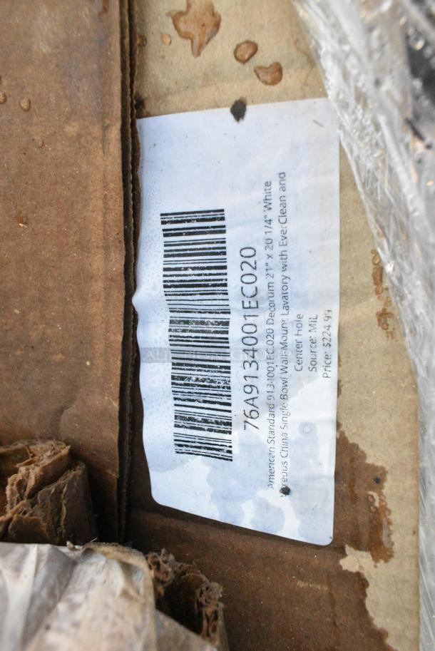 7 Items Including Left Side Clean Side Dishwasher Table, Regency 460SS2436 Spec Line 24" x 36" NSF Stainless Steel Solid Shelf, 76A9134001EC020 American Standard 9134001EC.020 Decorum 21" x 20 1/4" White Vitreous China Single Bowl Wall-Mount Lavatory with EverClean and Center Hole, Mezzo 9960.904.020 Lavatory Sink, Mezzo 9960.803.020 Semi-Countertop Sink. 7 Times Your Bid! - Image 5 of 7