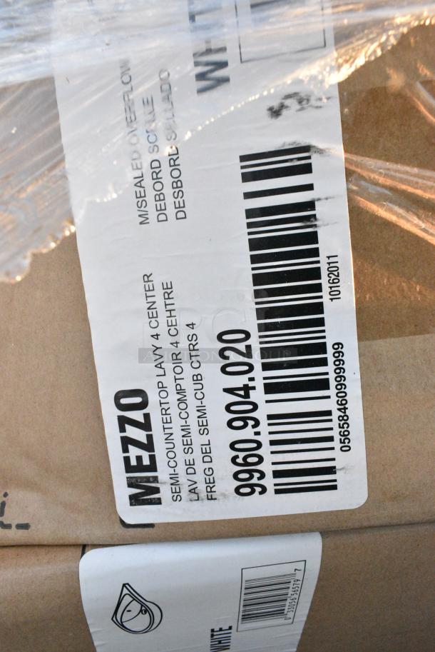 7 Items Including Left Side Clean Side Dishwasher Table, Regency 460SS2436 Spec Line 24" x 36" NSF Stainless Steel Solid Shelf, 76A9134001EC020 American Standard 9134001EC.020 Decorum 21" x 20 1/4" White Vitreous China Single Bowl Wall-Mount Lavatory with EverClean and Center Hole, Mezzo 9960.904.020 Lavatory Sink, Mezzo 9960.803.020 Semi-Countertop Sink. 7 Times Your Bid! - Image 6 of 7