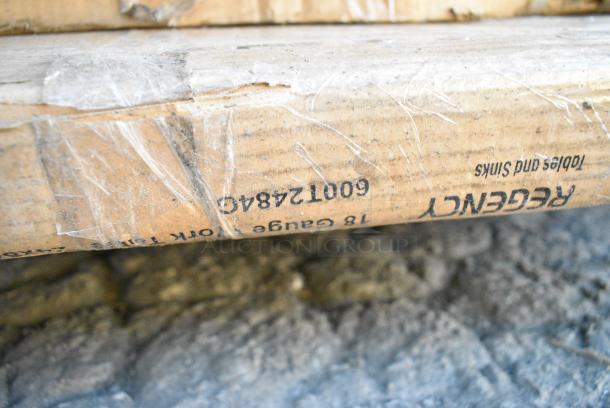 10 BRAND NEW SCRATCH AND DENT! Items Including Regency 460SS2442 Spec Line 24" x 42" NSF Stainless Steel Solid Shelf, Regency 600ES3030GK 30" x 30" 16 Gauge Stainless Steel Equipment Stand with Galvanized Undershelf and Casters, 177AOGT3627 35 7/8" x 27" x 4" Add-On 6 Burner Griddle Top, Regency 600T2484G 24" x 84" 18-Gauge 304 Stainless Steel Commercial Work Table with Galvanized Legs and Undershelf. 10 Times Your Bid! - Image 6 of 6