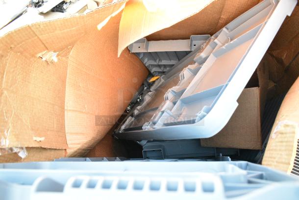 BRAND NEW SCRATCH AND DENT! Casualine QCF 274HKCARTLCK Lavex Hotel / Housekeeping Cart - Large Locking Three Shelf. May Be Missing Pieces. - Image 2 of 4