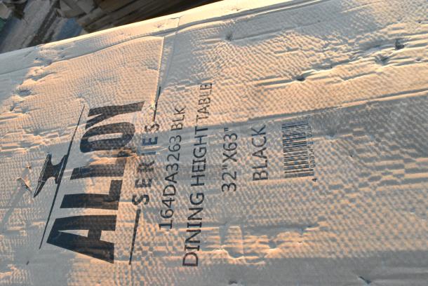 12 BRAND NEW SCRATCH AND DENT! Items Including 164DA3263BLK Lancaster Table & Seating Alloy Series 63" x 32" Onyx Black Standard Height Outdoor Table, Regency 460EG1836 18" x 36" NSF Green Epoxy Wire Shelf, Regency 600T3060G 30" x 60" 18-Gauge 304 Stainless Steel Commercial Work Table with Galvanized Legs and Undershelf, 2 Regency 600SLW72 72" Stainless Steel Wall Mounted Single Line Pot Rack with 6 Double Prong Hooks, Regency 600MTS3024S 30" x 24" 16-Gauge Stainless Steel Mixer Table with Undershelf. 12 Times Your Bid! - Image 2 of 6