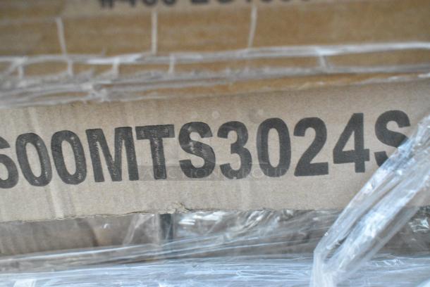 12 BRAND NEW SCRATCH AND DENT! Items Including 164DA3263BLK Lancaster Table & Seating Alloy Series 63" x 32" Onyx Black Standard Height Outdoor Table, Regency 460EG1836 18" x 36" NSF Green Epoxy Wire Shelf, Regency 600T3060G 30" x 60" 18-Gauge 304 Stainless Steel Commercial Work Table with Galvanized Legs and Undershelf, 2 Regency 600SLW72 72" Stainless Steel Wall Mounted Single Line Pot Rack with 6 Double Prong Hooks, Regency 600MTS3024S 30" x 24" 16-Gauge Stainless Steel Mixer Table with Undershelf. 12 Times Your Bid! - Image 6 of 6