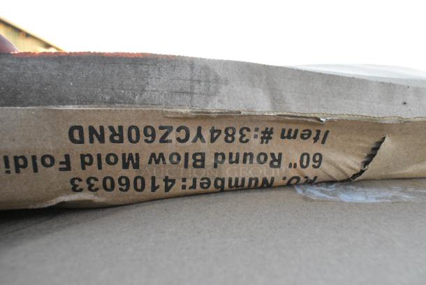 23 BRAND NEW SCRATCH AND DENT! 384YCZ60RND Lancaster Table & Seating 60" Round Heavy-Duty Granite White Plastic Folding Table. 23 Times Your Bid! - Image 2 of 9