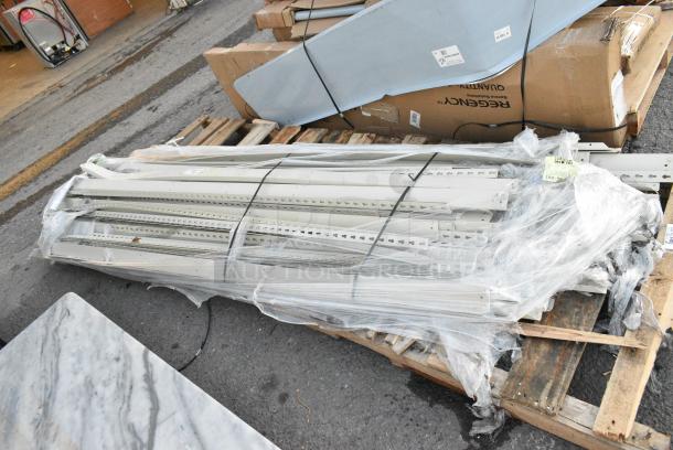 ALL ONE MONEY! Lot of BRAND NEW SCRATCH AND DENT!  434DC963684T Metal Pieces to Shelving Unit - Image 1 of 3