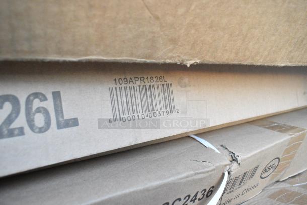 24 BRAND NEW SCRATCH AND DENT! Items Including SS-709-T Shortening Shuttle, 109APR1826L Regency 20 Pan Side Load Bun / Sheet Pan Rack - Unassembled, 460ECSC2436 Regency NSF Chrome Wire Security Cage - 24" x 36" x 61", 465B2472KE5 Steelton 24" x 72" NSF Black Epoxy 5-Shelf Kit with 72" Posts, 600WS1872HD Regency 16 Gauge Stainless Steel 18" x 72" Heavy-Duty Wall Shelf, 522ETSG2460 Steelton 24" x 60" 18 Gauge 430 Stainless Steel Work Table with Undershelf, 522ETSG24602 Steelton 24" x 60" 18 Gauge 430 Stainless Steel Work Table with Undershelf and 2" Rear Upturn, 600WS1884HD Regency 16 Gauge Stainless Steel 18" x 84" Heavy Duty Wall Shelf. 24 Times Your Bid! - Image 4 of 12