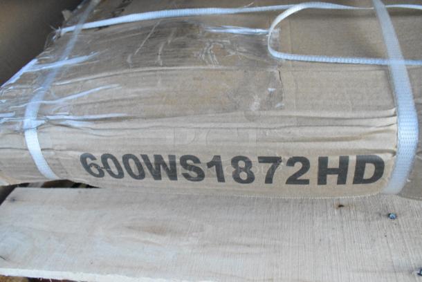 24 BRAND NEW SCRATCH AND DENT! Items Including SS-709-T Shortening Shuttle, 109APR1826L Regency 20 Pan Side Load Bun / Sheet Pan Rack - Unassembled, 460ECSC2436 Regency NSF Chrome Wire Security Cage - 24" x 36" x 61", 465B2472KE5 Steelton 24" x 72" NSF Black Epoxy 5-Shelf Kit with 72" Posts, 600WS1872HD Regency 16 Gauge Stainless Steel 18" x 72" Heavy-Duty Wall Shelf, 522ETSG2460 Steelton 24" x 60" 18 Gauge 430 Stainless Steel Work Table with Undershelf, 522ETSG24602 Steelton 24" x 60" 18 Gauge 430 Stainless Steel Work Table with Undershelf and 2" Rear Upturn, 600WS1884HD Regency 16 Gauge Stainless Steel 18" x 84" Heavy Duty Wall Shelf. 24 Times Your Bid! - Image 7 of 12