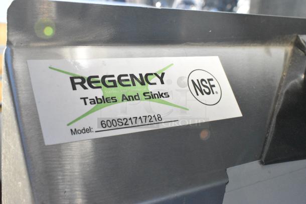 BRAND NEW SCRATCH AND DENT! Regency 600S21717218 Stainless Steel 3 Bay Sink w/ Dual Drain Boards. No Legs. - Image 5 of 5