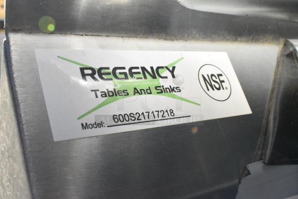 BRAND NEW SCRATCH AND DENT! Regency 600S21717218 Stainless Steel 3 Bay Sink w/ Dual Drain Boards. No Legs. - Image 5 of 5