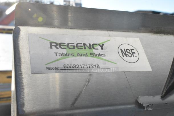 BRAND NEW SCRATCH AND DENT! Regency 600S21717218 Stainless Steel 3 Bay Sink w/ Dual Drain Boards. No Legs. - Image 5 of 5