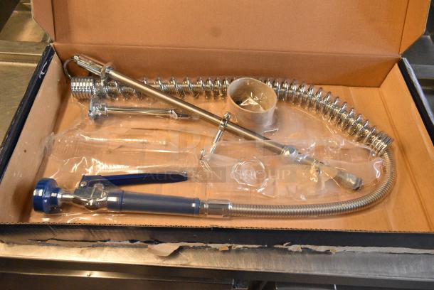 BRAND NEW SCRATCH AND DENT! 750PRAXF Waterloo 1.15 GPM Pre-Rinse Assembly with Riser, Hose, and Spray Valve - Image 1 of 3