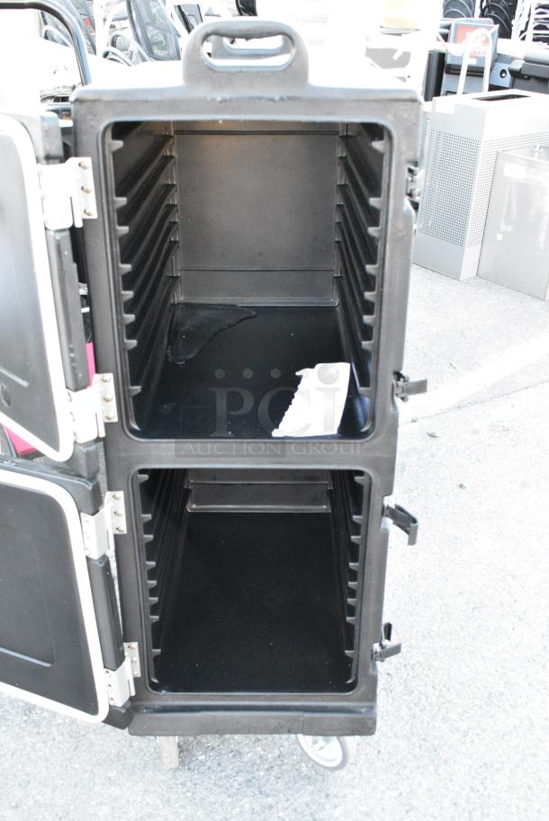 Carlisle Poly Black 2 Compartment Portable Catering Case on Commercial Casters. - Image 5 of 6