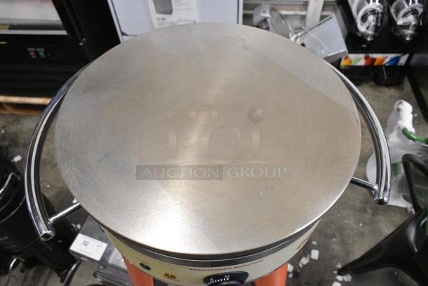 BRAND NEW SCRATCH AND DENT! 2024 Carnival King 382CMPT16A Stainless Steel 16" Round Portable Steel Crepe Maker. 120 Votls, 1 Phase. - Image 7 of 8