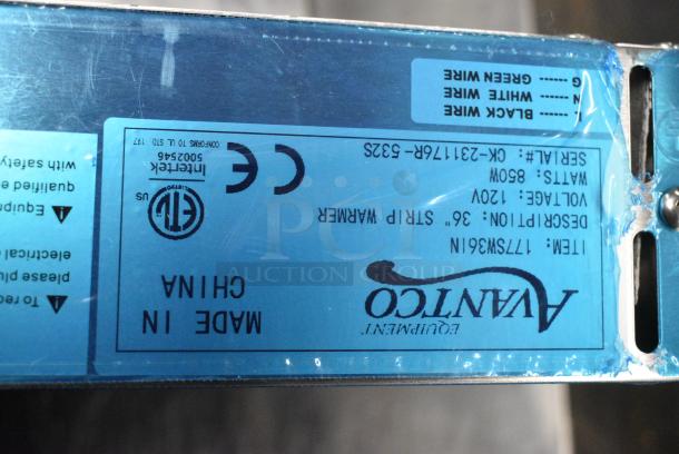 BRAND NEW SCRATCH AND DENT Avantco 177SW36IN 36" Strip Warmer with Adjustable Infinite Control . 120 Volts, 1 Phase. - Image 9 of 9