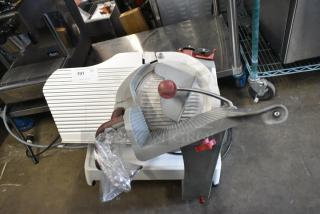 Berkel X13A Metal Commercial Countertop Meat Slicer w/ Blade Sharpener. 120 Volts, 1 Phase. Tested and Working!